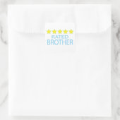 Fünf-Sterne-Bruder Quadratischer Aufkleber (Tasche)