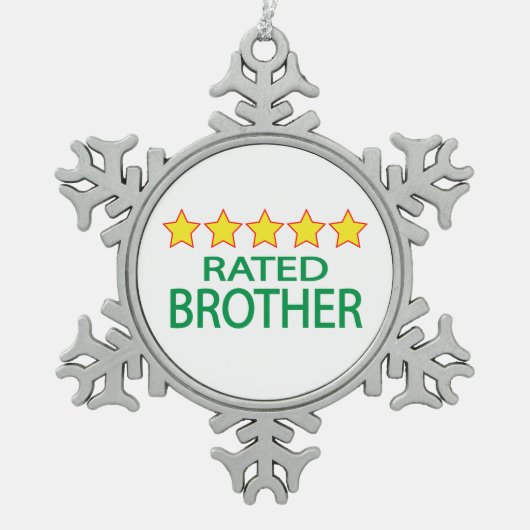 Fünf-Sterne-Bruder Schneeflocken Zinn-Ornament (Vorderseite)