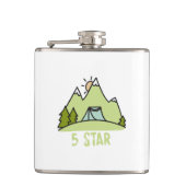 Fünf-Sterne-Camping Flachmann (Vorderseite)