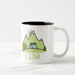 Fünf-Sterne-Camping Zweifarbige Tasse