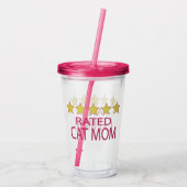 Fünf-Sterne-Cat-Mama Acryltrinkbecher (Rückseite)