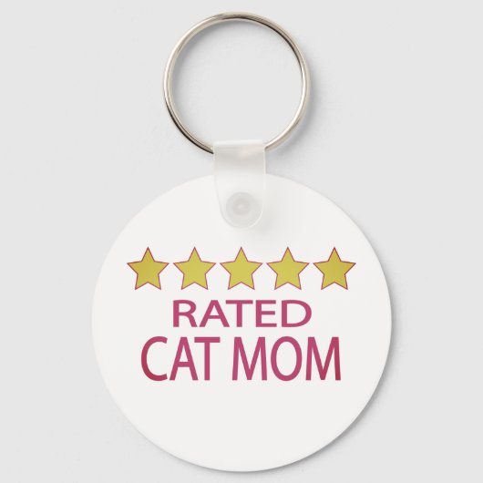 Fünf-Sterne-Cat-Mama Schlüsselanhänger (Vorderseite)