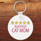 Fünf-Sterne-Cat-Mama Schlüsselanhänger (Vorderseite)