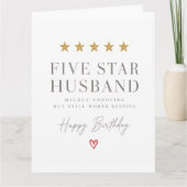 Fünf-Sterne-Ehemann Geburtstag Karte (Vorderseite)