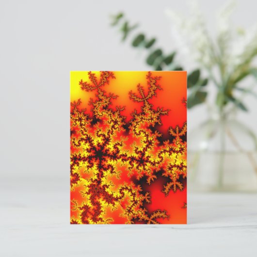 Fünf-Sterne-Fraktal Postkarte (Stehend Vorderseite)