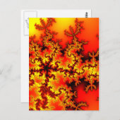 Fünf-Sterne-Fraktal Postkarte (Vorne/Hinten)