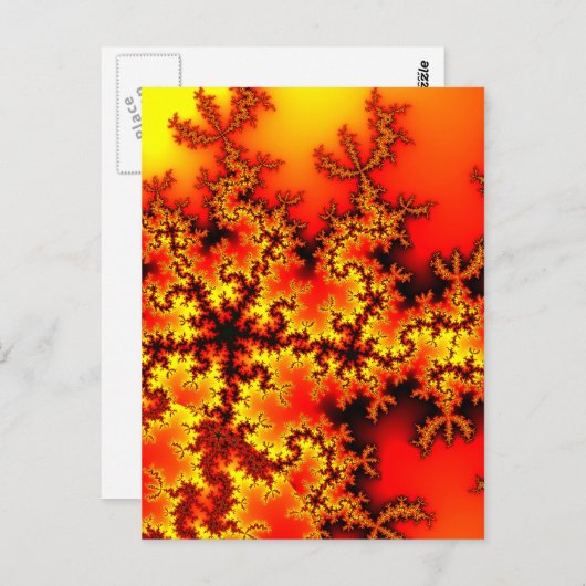 Fünf-Sterne-Fraktal Postkarte (Vorne/Hinten)