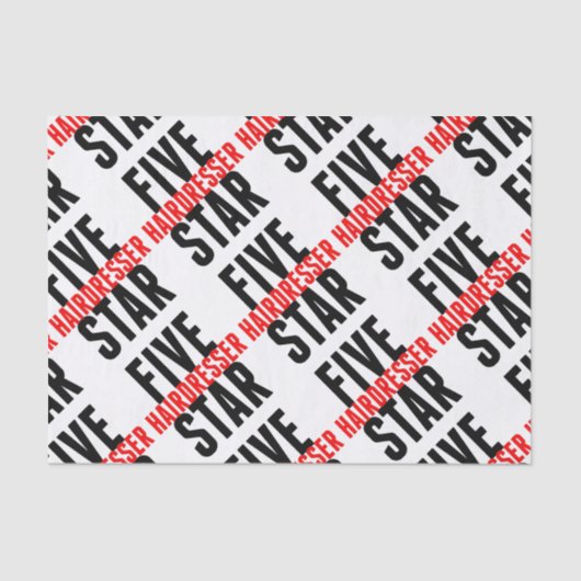 Fünf-Sterne-Friseur Seidenpapier (Vorderseite)