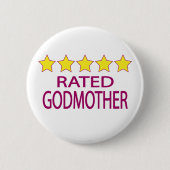 Fünf Sterne Godmutter Button (Vorderseite)