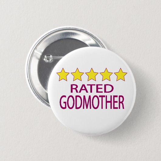 Fünf Sterne Godmutter Button (Vorne & Hinten)