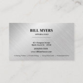 Fünf-Sterne-Grillkarte Visitenkarte (Rückseite)