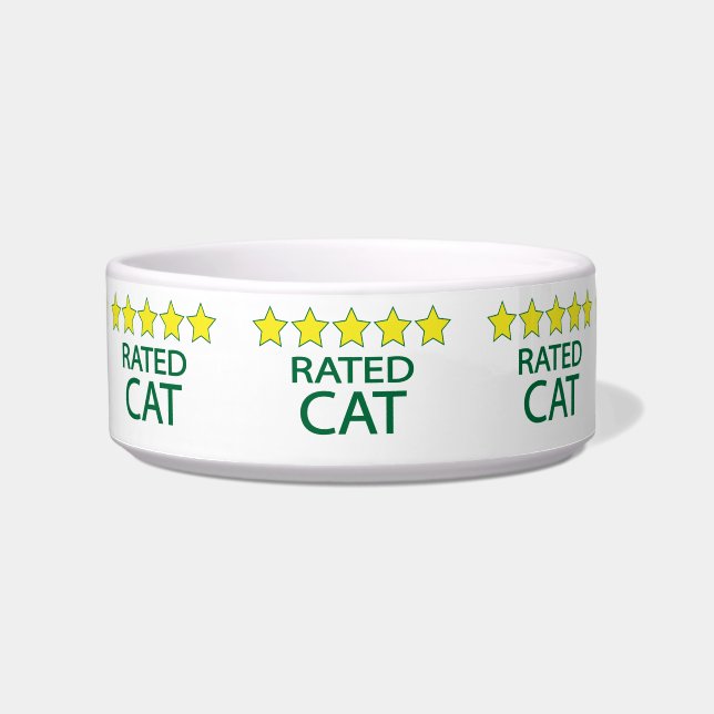 Fünf-Sterne-Katze-Schüssel Napf (Vorderseite)