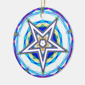 Fünf Sterne Keramik Ornament (Links)