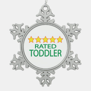 Fünf-Sterne-Kind Schneeflocken Zinn-Ornament