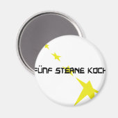 fünf Sterne Koch Ikone Magnet (Vorderseite/Rückseite)