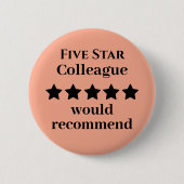 Fünf-Sterne-Kollegen-Button-Abzeichen Empfohlen Button (Vorderseite)