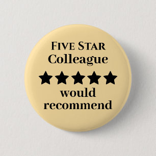 Fünf-Sterne-Kollegen-Button-Abzeichen Empfohlen Button