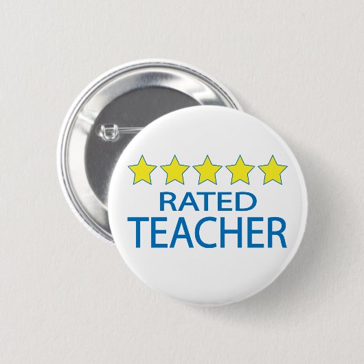 Fünf-Sterne-Lehrer Button (Vorne & Hinten)