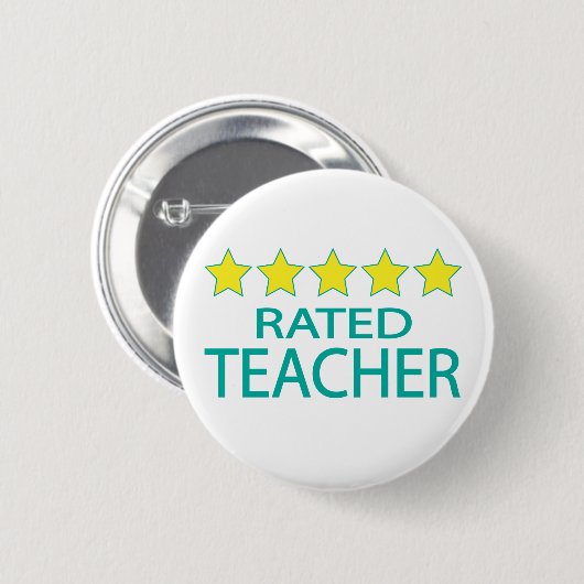 Fünf-Sterne-Lehrer Button (Vorne & Hinten)