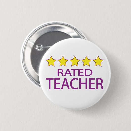 Fünf-Sterne-Lehrer Button (Vorne & Hinten)