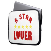 Fünf-Sterne-Lover Laptopschutzhülle (Vorderseite Links)