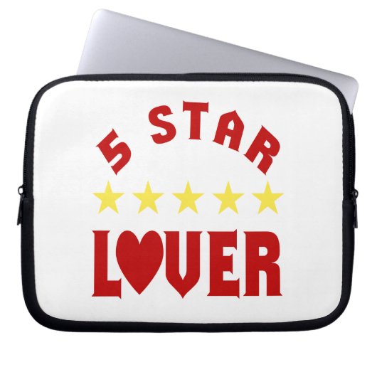 Fünf-Sterne-Lover Laptopschutzhülle (Vorderseite)