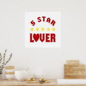 Fünf-Sterne-Lover Poster (Küche)