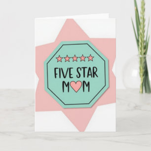Fünf-Sterne-Mama Türkis Grafikkarte Karte