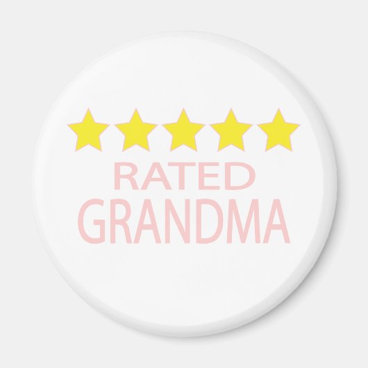 Fünf-Sterne-Oma Magnet (Vorne)