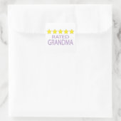Fünf-Sterne-Oma Quadratischer Aufkleber (Tasche)