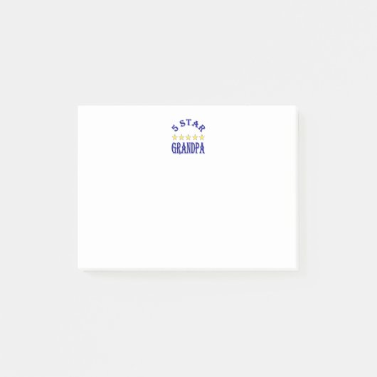 Fünf-Sterne-Opa Post-it Klebezettel (Vorderseite)