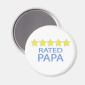 Fünf-Sterne-Papa Magnet (Vorderseite/Rückseite)