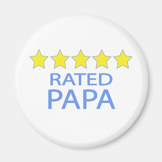 Fünf-Sterne-Papa Magnet (Vorne)