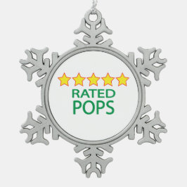 Fünf-Sterne-Pop Schneeflocken Zinn-Ornament