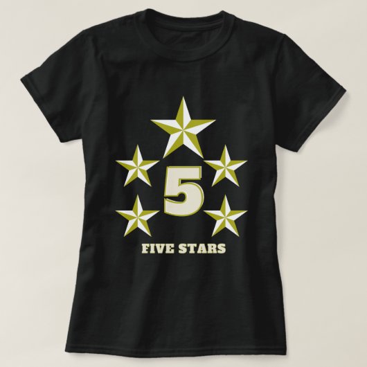 fünf Sterne T-Shirt (Design vorne)