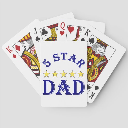 Fünf-Sterne-Vater Spielkarten (Rückseite)