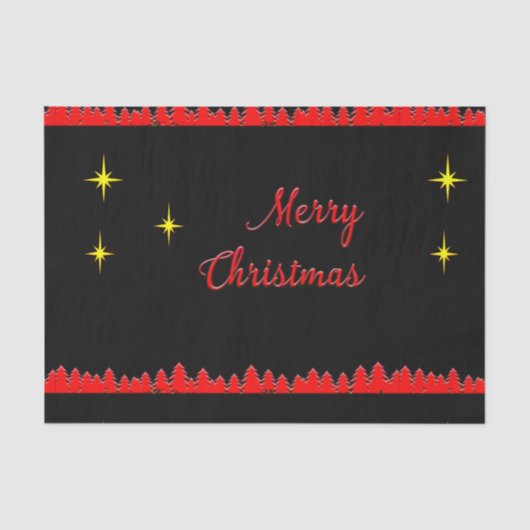 Fünf Sterne Weihnachten Seidenpapier (Vorderseite)