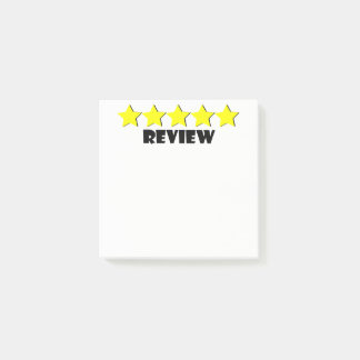 Fünf-Sternebericht-Post-Itanmerkungen Post-it Klebezettel