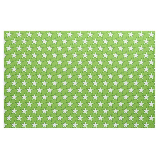 Fünf Sternenmuster auf grünem Hintergrund Stoff (Yard (91,4 cm))