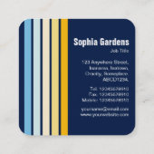 Fünf Streifen - Farben 02 Quadratische Visitenkarte (Rückseite)