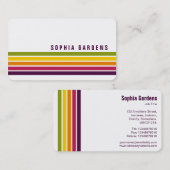 Fünf Streifen - Farben 03 Visitenkarte (Vorne/Hinten)