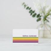 Fünf Streifen - Farben 03 Visitenkarte (Stehend Vorderseite)