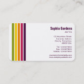 Fünf Streifen - Farben 03 Visitenkarte (Rückseite)