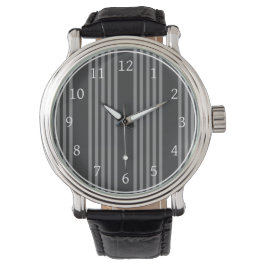 Fünf Streifen, grau und kohlefrei Armbanduhr