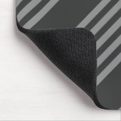 Fünf Streifen, grau und kohlefrei Mousepad (Ecke)