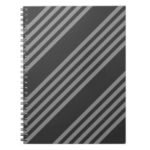 Fünf Streifen, grau und kohlefrei Notizblock