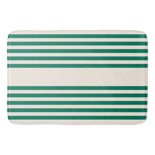 Fünf Streifen, grün und beige Badematte (Vorderseite)
