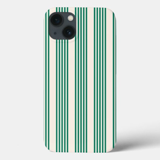 Fünf Streifen, grün und beige Case-Mate iPhone Hülle (Rückseite)