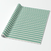 Fünf Streifen, grün und beige Geschenkpapier (Ungerollt)