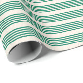 Fünf Streifen, grün und beige Geschenkpapier (Rolleneckpunkt)